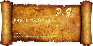 Pál Zoárd névjegykártya