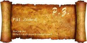 Pál Zoárd névjegykártya